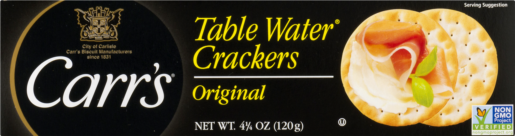 Carrs Carrs Water Crackers 4.25 Oz (1800x1800), Png Download