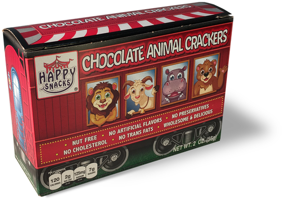 Happy Snacks Circus Cookies, Vanilla - 12 Pack, 2 Oz (582x394), Png Download