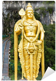 Statue Of Hindu God Muragan At Batu Caves, Kuala-lumpur - Batu Caves (400x400), Png Download