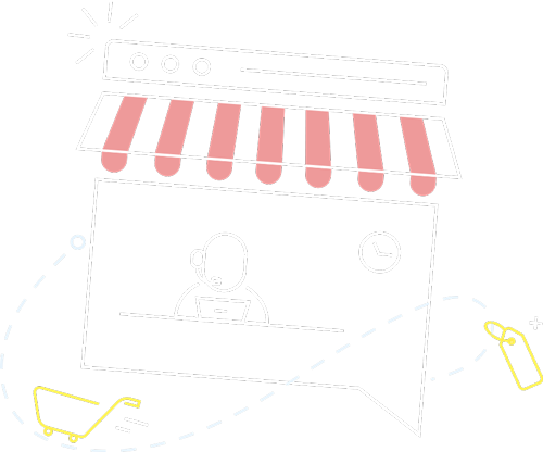 Live Chat For E-commerce - E-commerce (500x416), Png Download