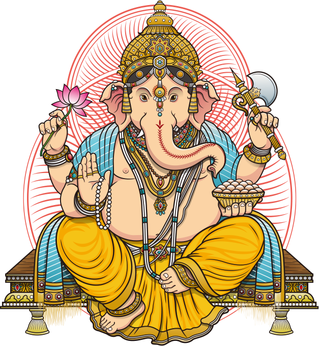 Lord Ganesh Png Picture - Ganesh Clip Art Color (627x680), Png Download