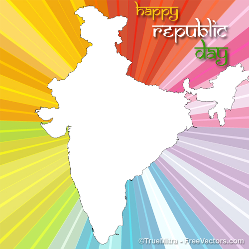 India Map Outline Blank (500x500), Png Download