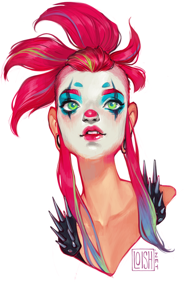 Whimsy By Loish, Digital Painting Portrait, Character (630x934), Png Download