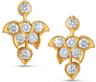Kiran Jewels, Kiran Jewels Jewellery, Kiranjewels Jewellery, - Earrings (519x374), Png Download