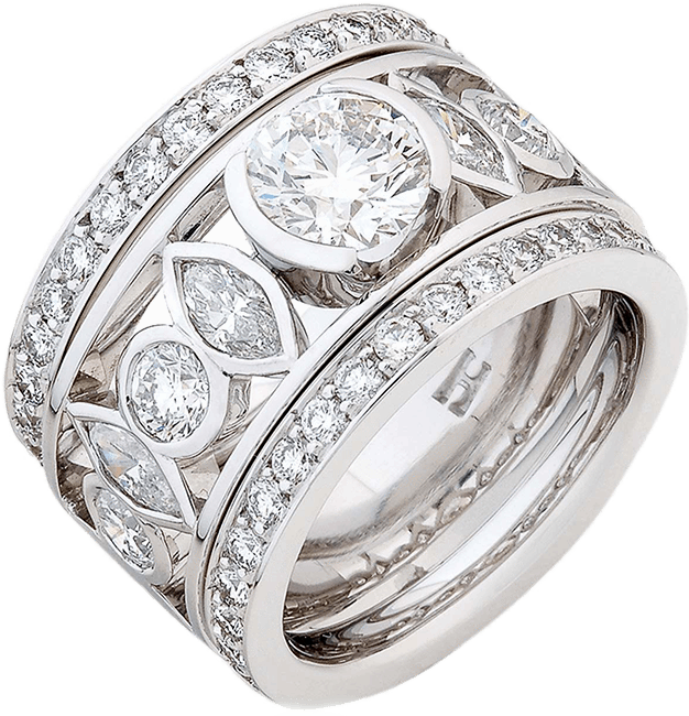 Jewellery Online Indian Jewelry Sets Bangles Rings - Ladies Diamond White Gold Dress Ring (626x650), Png Download