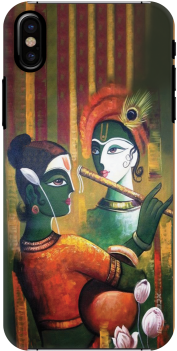 Krishna Art Slim Back Cover For Apple Iphone X - Indian Dance Sensual Paintings (300x400), Png Download