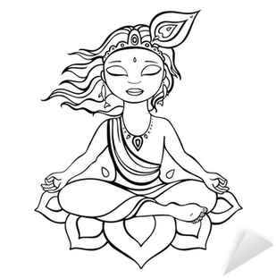 Black And White Krishna Vector (400x400), Png Download