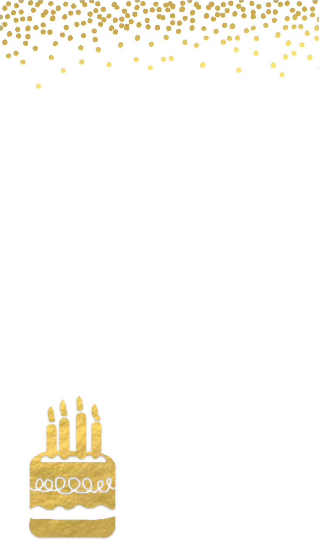 Golden Birthday Cake Png (1080x1920), Png Download