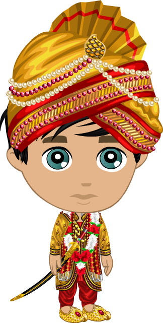 Indian Bride Clipart Png - Bride Groom Indian Png (324x641), Png Download