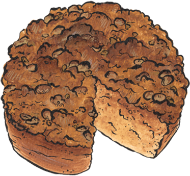 New Deli Crumb Cake - Wood (400x369), Png Download