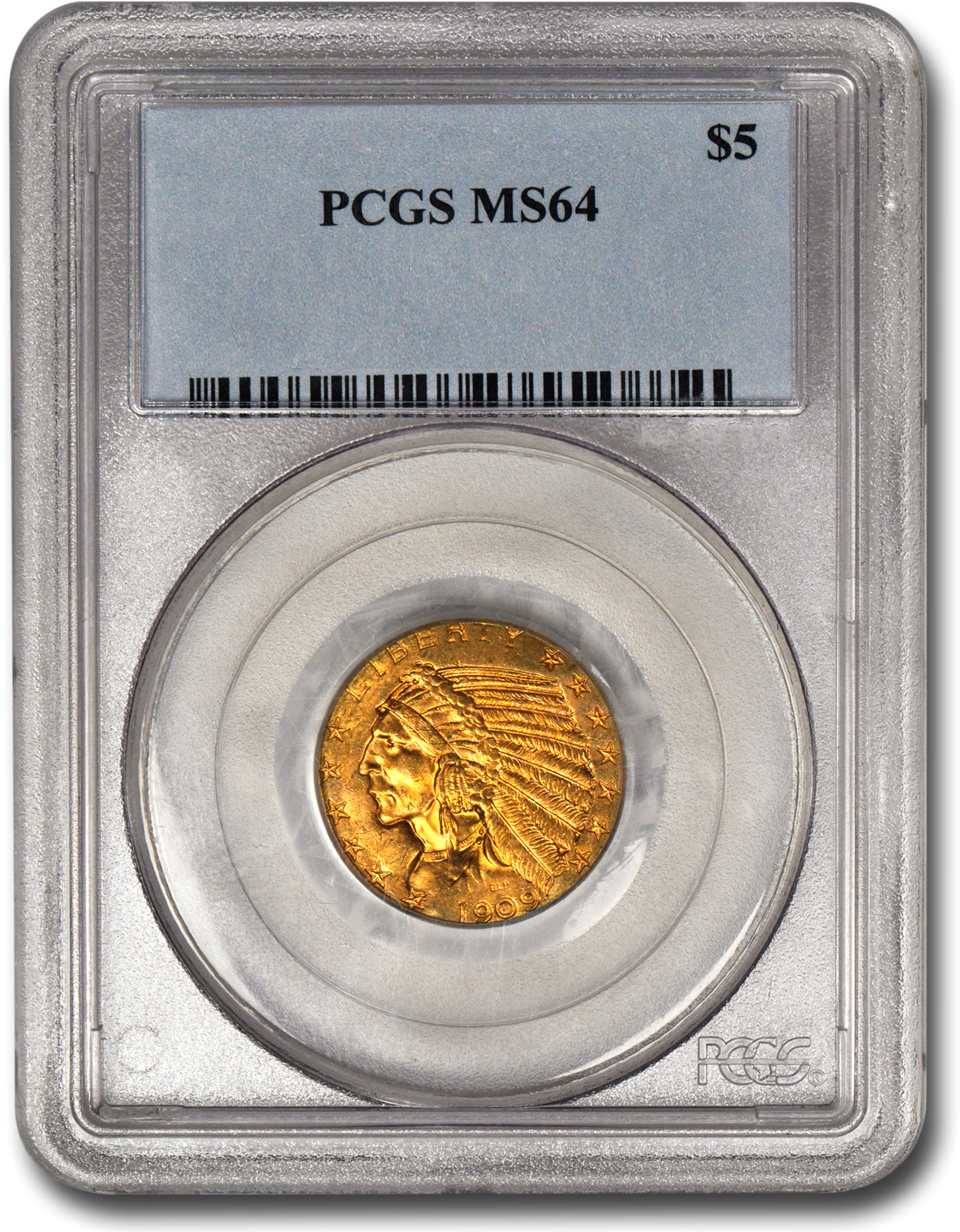 Picture Of $5 Indian Head Gold Coins Ms 64 (1920x1920), Png Download