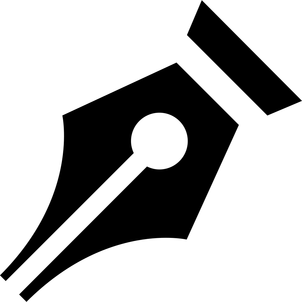 Si Glyph Pen Nib Svg Png Icon Free Download - Pen Nib Logo (980x980), Png Download