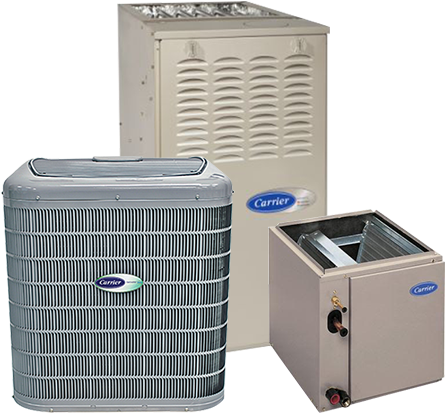 Split Type Systems - Carrier Installed Infinity Series Gas Furnace (466x451), Png Download