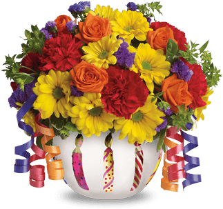 Brilliant Birthday Blooms - Flowers Gift (360x374), Png Download