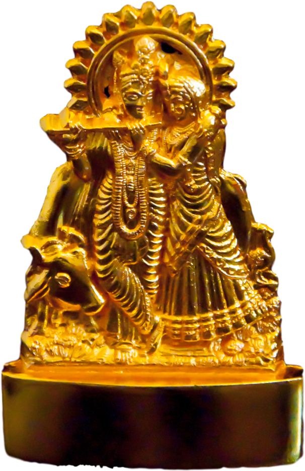 Radha Krishna Statue - Brass (1024x1024), Png Download