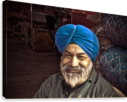 Sikh Man Canvas Print - Turban (428x343), Png Download