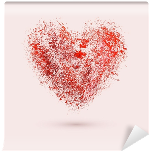 Watercolor Heart, Vector Illustration Wall Mural • - Watercolor Painting (400x400), Png Download
