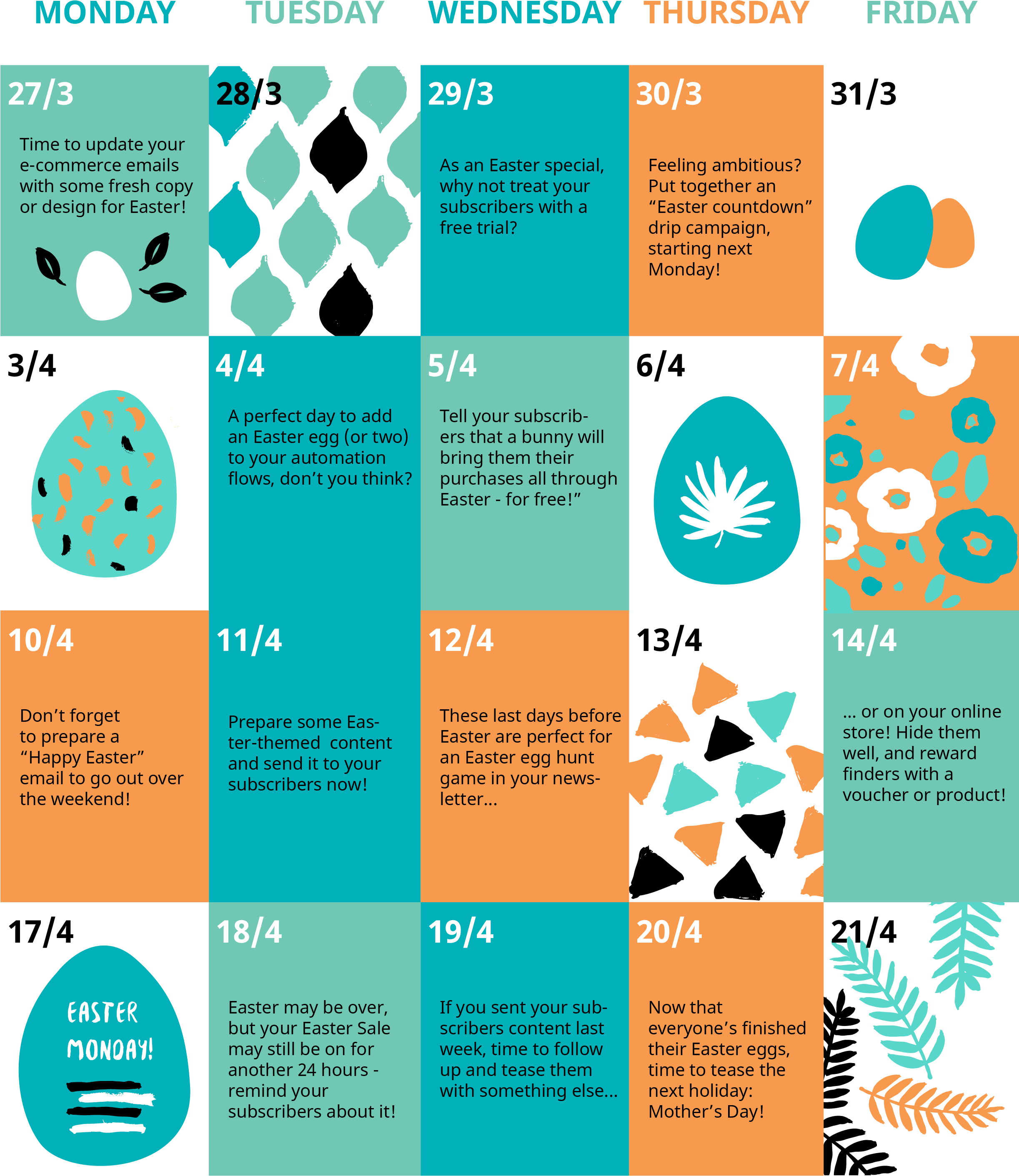 Easter Em Calendar 2017-new2 - Easter Calendar 2017 (2444x2910), Png Download
