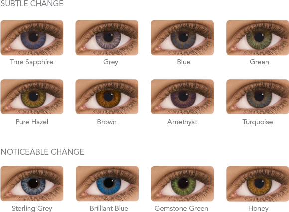 Colour Palette - Dailies Contact Lenses Colors (594x460), Png Download