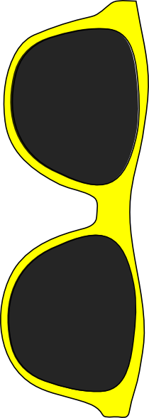 Yellow - Clip Art Yellow Sunglasses (210x589), Png Download