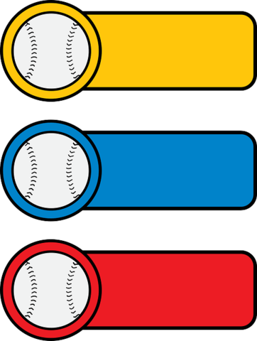 Baseball Stickers Vector - Etiquetas De Pelota De Beisbol (362x480), Png Download