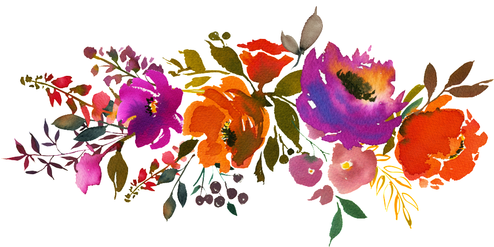 Wedding Bouquet Of Flowers Hand Painted Design Pattern - Flower (1024x500), Png Download
