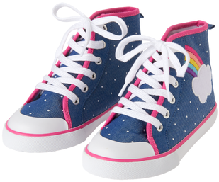 Kid Shoes Png Png - Girl's Hi-top Sneakers By Gymboree - Size 13 - Blue (315x400), Png Download
