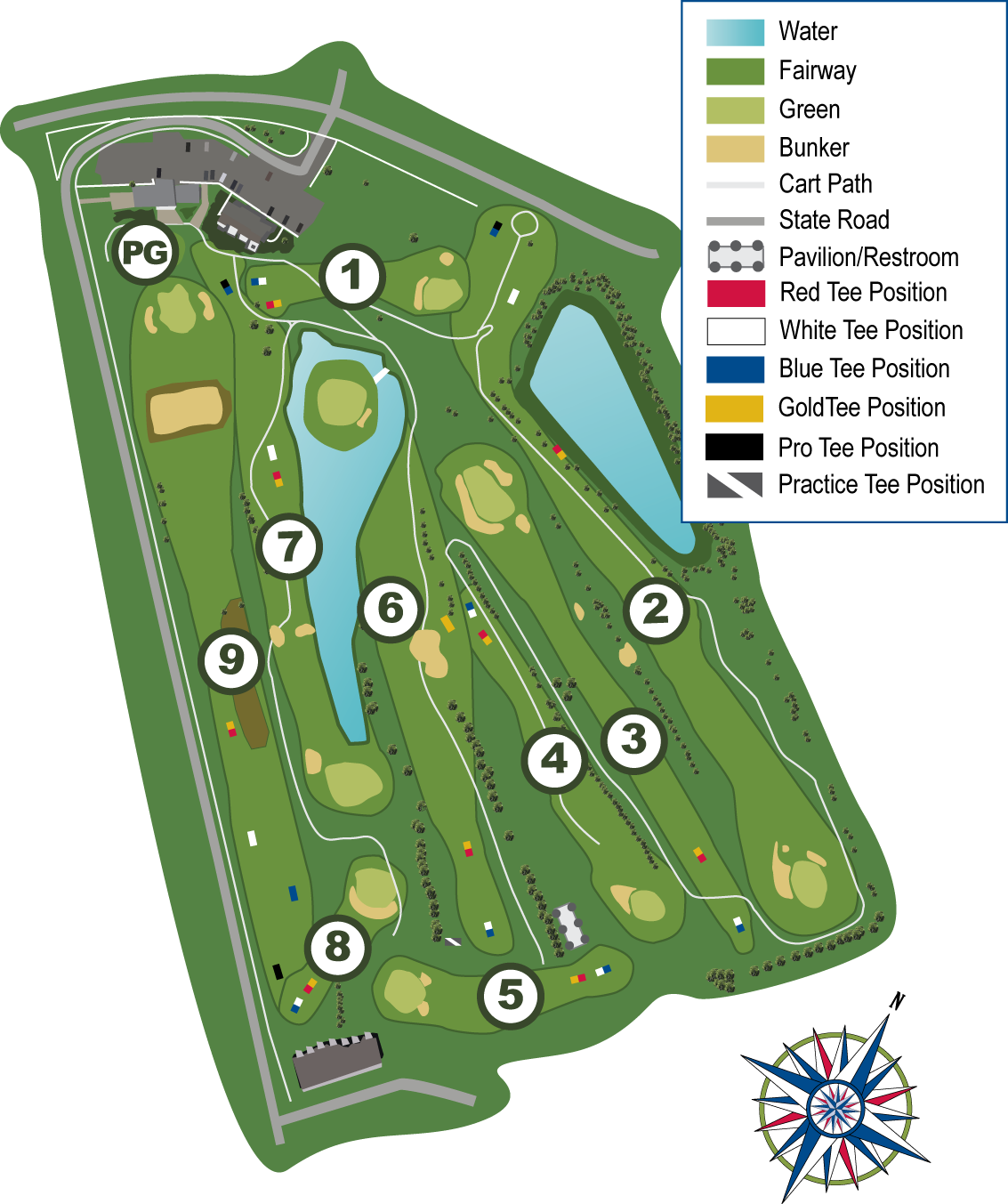 Like Us On Facebook - Old American Golf Club Course Map (1133x1353), Png Download