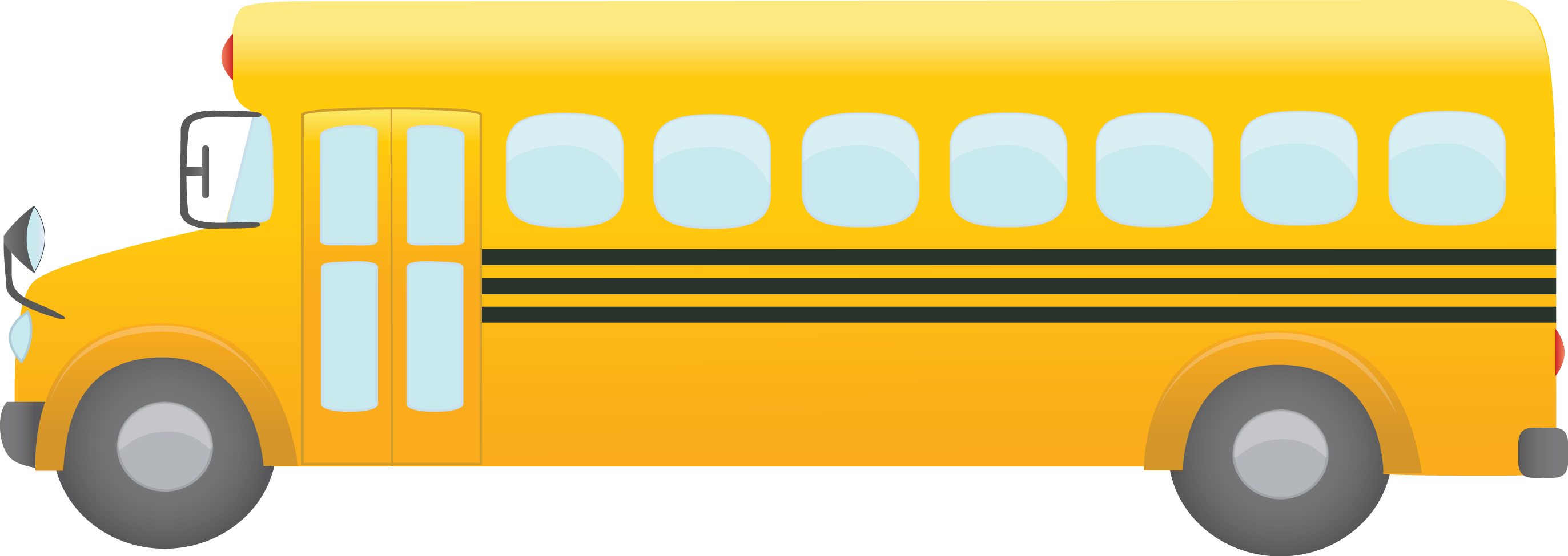 Bus Png - School Bus Png Clipart (2746x975), Png Download
