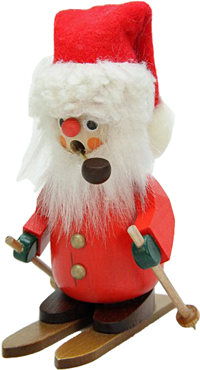 Christian Ulbricht Smoker - Santa Claus On Skis (317x551), Png Download