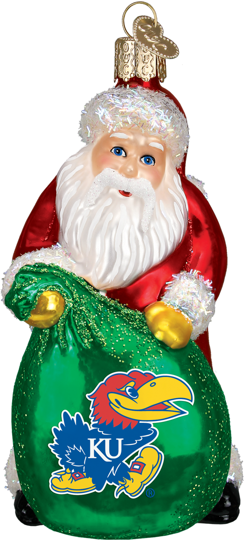 Kansas Santa Ornament - Rutgers Scarlet Knights Santa Ornament (1200x1200), Png Download