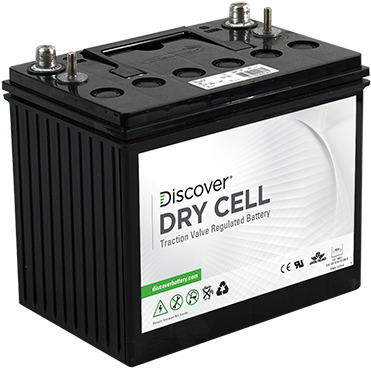 Traction - Ev305a-a Discover Dry Cell Traction Agm Battery (447x441), Png Download