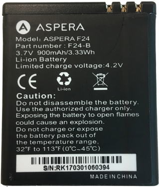 Aspera F24 Battery (400x400), Png Download