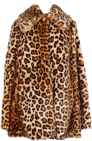Bianca Coat - House Of Hampton Lichfield Faux Leopard Throw Pillow (500x500), Png Download