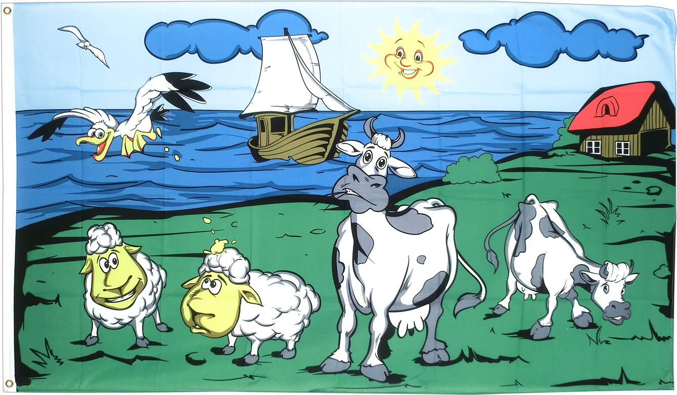 Ft Flag - Cow Flag - 3x5 Ft (1500x1000), Png Download