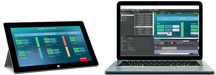 Manager 670 And Tablet Png - Medialon Inc. (700x243), Png Download