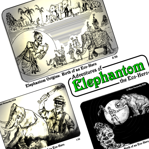 Elephantom Origins- Panels From The New Ebook For Parents - Child (500x500), Png Download