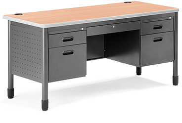 Desks - Metal Office Desk (367x534), Png Download