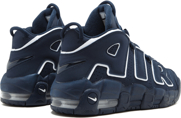 Nike Air More Uptempo Gs White Obsidian 415082-401 - Shoe (1000x600), Png Download