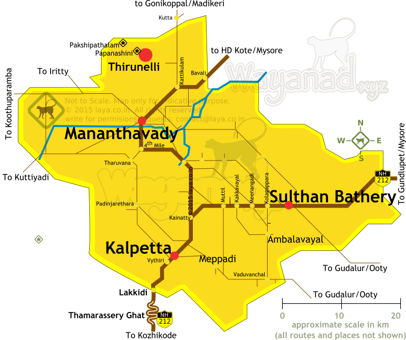 Thirunelli In Wayanad Map - Thirunelly (796x667), Png Download