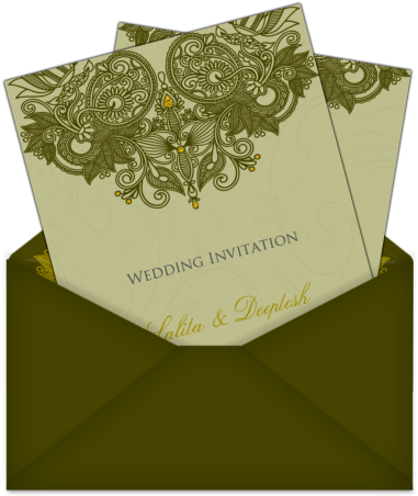 Letter Style Indian/asian Email Wedding Card 2 An Email - Wedding Invitation (406x471), Png Download