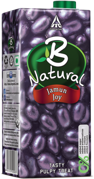 B Natural Juice Jamun Joy 1 Litre > 144 Rs > - B Natural Juice Jamun Joy (500x717), Png Download