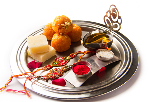 Send Rakhi To Usa - Raksha Bandhan Rakhi Thali (483x333), Png Download