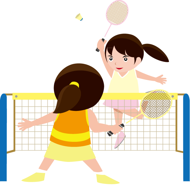 Cricket Clipart Child Play - Playing Badminton Clipart Girl (631x619), Png Download