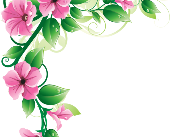 Flowers Borders Png Transparent Images - Clipart Flower Border Png (640x480), Png Download