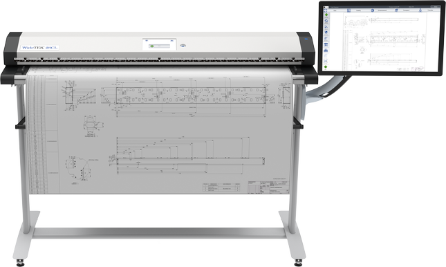 The Widetek® 48cl Processes Documents Up To 50 Inches - Widetek 48cl (645x386), Png Download