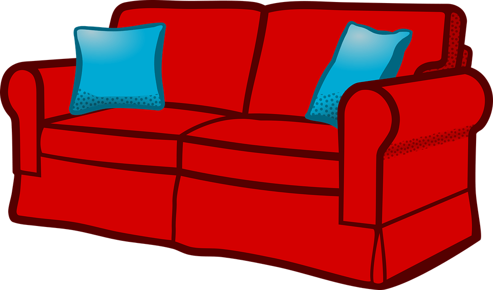 Sofa Clipart Small Couch - Sofa Clipart (640x480), Png Download