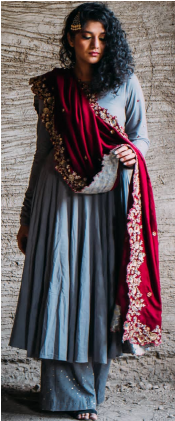 Mind Blowing Festival Wear Salwar Suit With Red Dupatta - Dupatta (420x420), Png Download