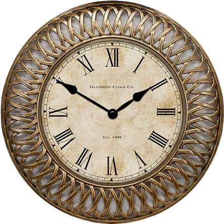 Golden Lace - Antique Map Wall Clock : Polystyrene (504x504), Png Download