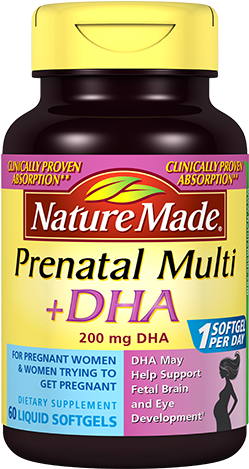 Vitamin Supplements During Pregnancy - Vitamin Nature Made Prenatal (380x468), Png Download